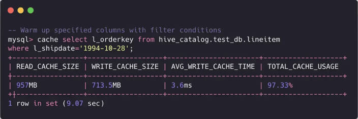 Cache Warmup